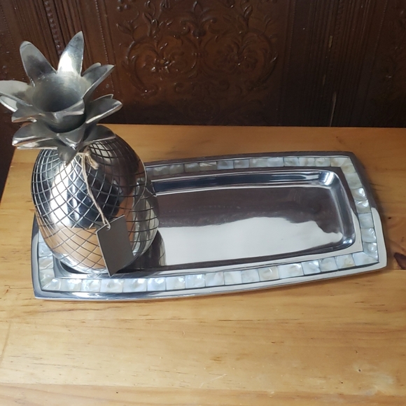 Pottery Barn | Accents | Pottery Barn Silver Inlay Tray | Poshmark